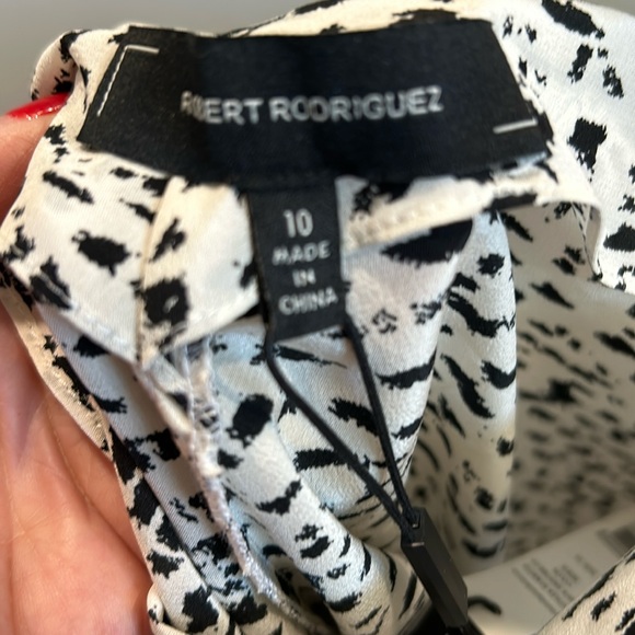Robert Rodriquez White & Black Silk Halter Blouse Size 10 NWT - Picture 6 of 9